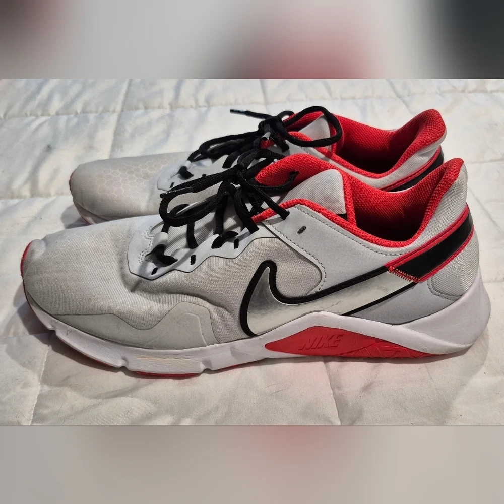 Nike Gray and Red Athletic Shoes